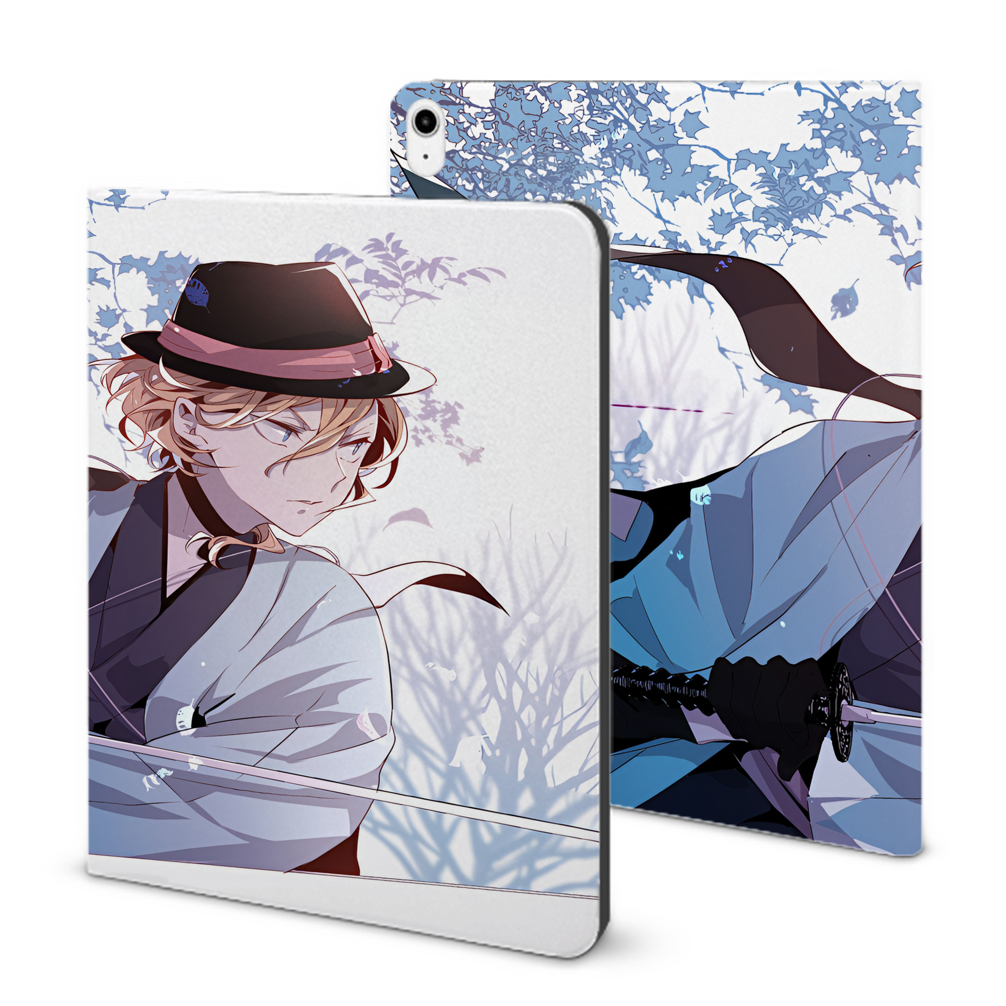 （画像用） 文豪ストレイドッグス Bungo Stray Dogs IPadケース ペンホルダー付き ブックスタイルデザイン